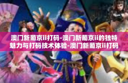 澳门新葡京ii打码-澳门新葡京ii的独特魅力与打码技术体验-澳门新葡京ii打码