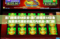 澳门新葡京58彩金-澳门新葡京58彩金，探索现代博彩的魅力与机会-澳门新葡京58彩金