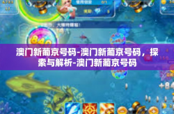 澳门新葡京号码-澳门新葡京号码，探索与解析-澳门新葡京号码