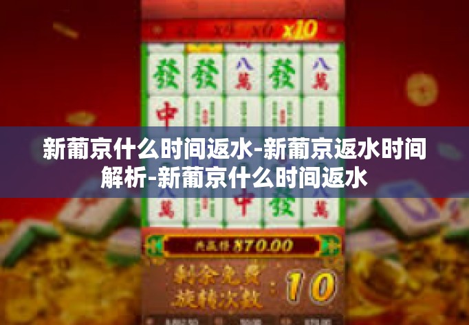 新葡京什么时间返水-新葡京返水时间解析-新葡京什么时间返水